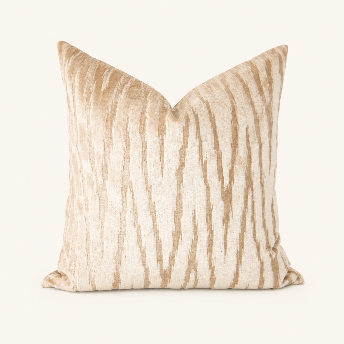 Cream Stripe Pillow - Champagne Stria