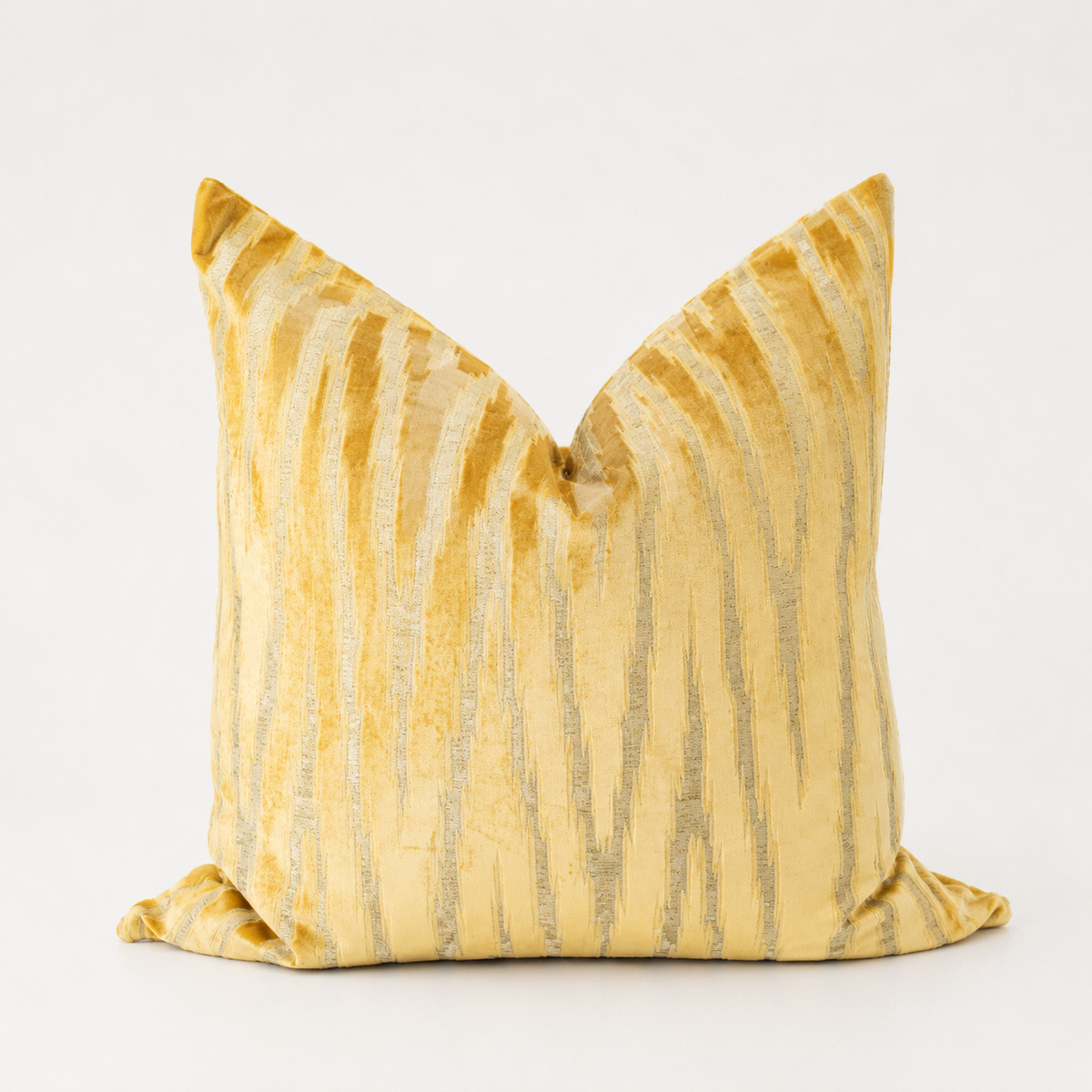 Yellow Stripe Pillow - Golden Stria
