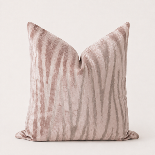 Blush Pink Stripe Pillow - Blush Stria